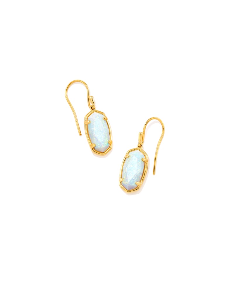 Lee 18k Gold Vermeil Drop Earrings in White Sterling Opal | Kendra Scott
