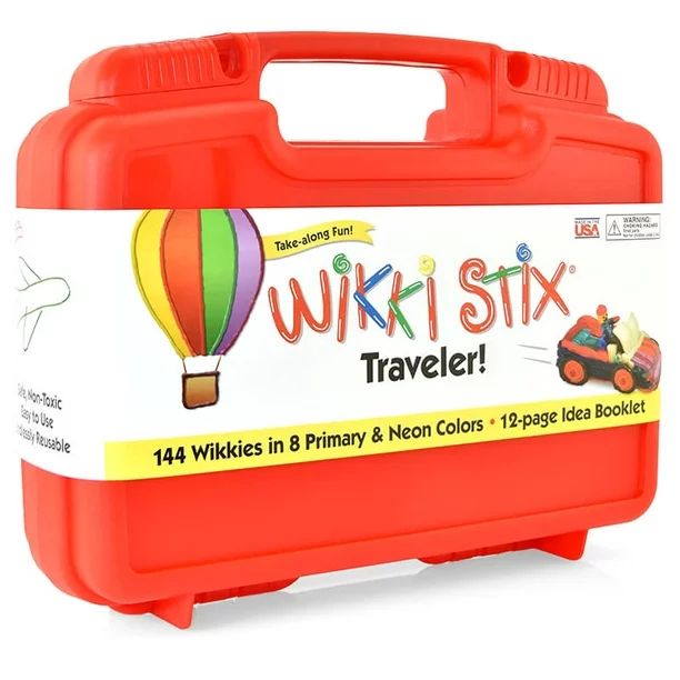 Wikki Stix Traveler: 144 Wikkies in 8 Primary & Neon Colors, 12 Page Idea Booklet - Walmart.com | Walmart (US)