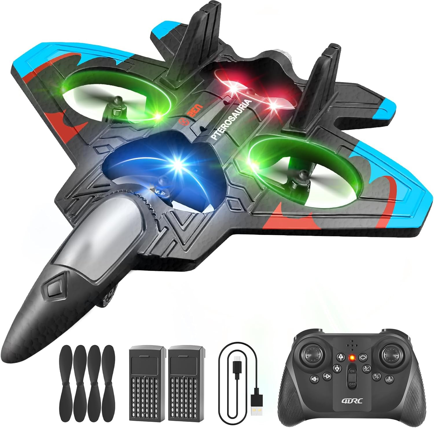 4DRC V32 Foam Remote Control Airplanes RC Planes for Kids Adults 8-16, RC Airplane Fighter Jet wi... | Amazon (US)