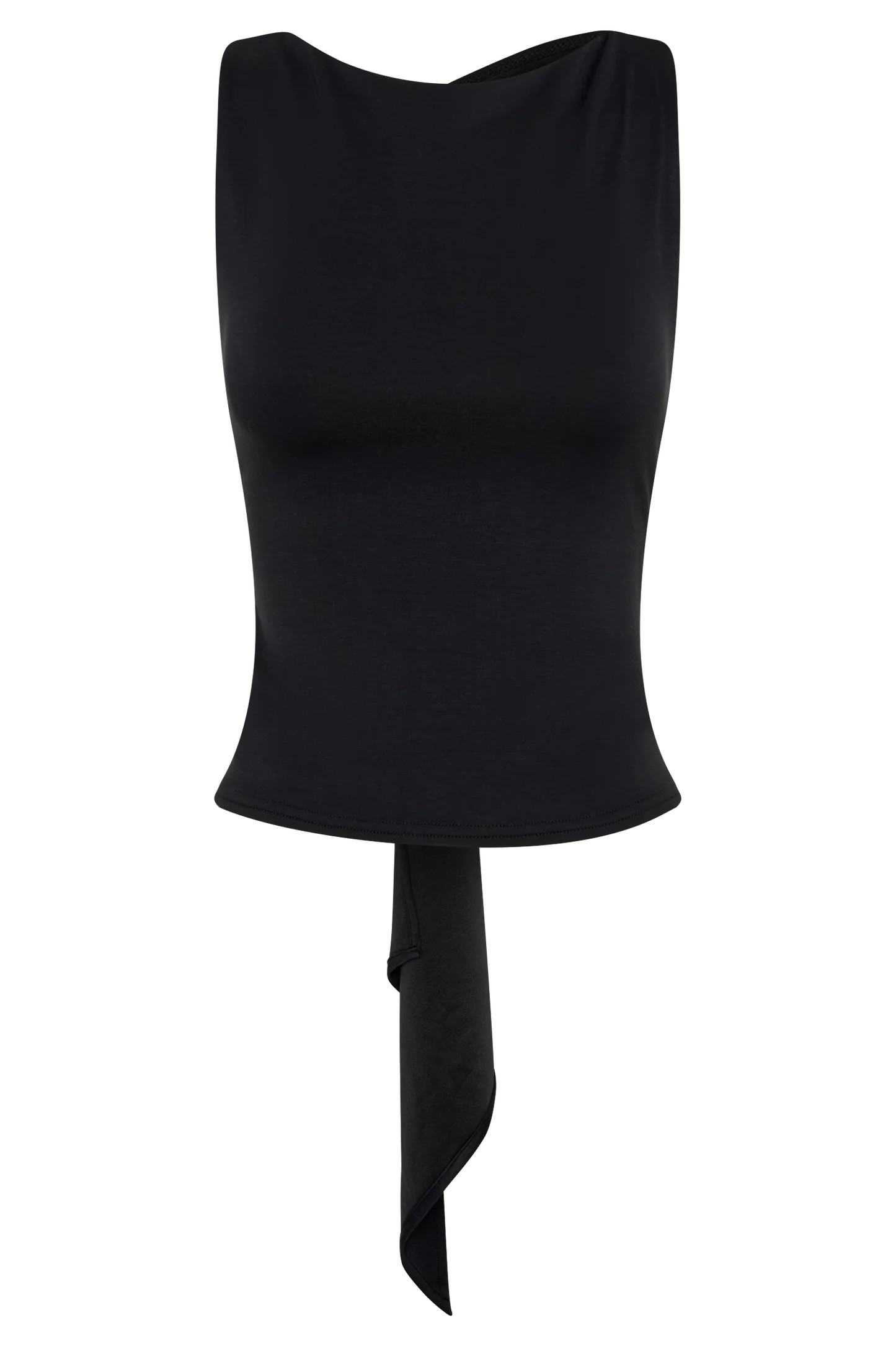 Catelyn Asymmetrical Scuba Jersey Top - Black | MESHKI US