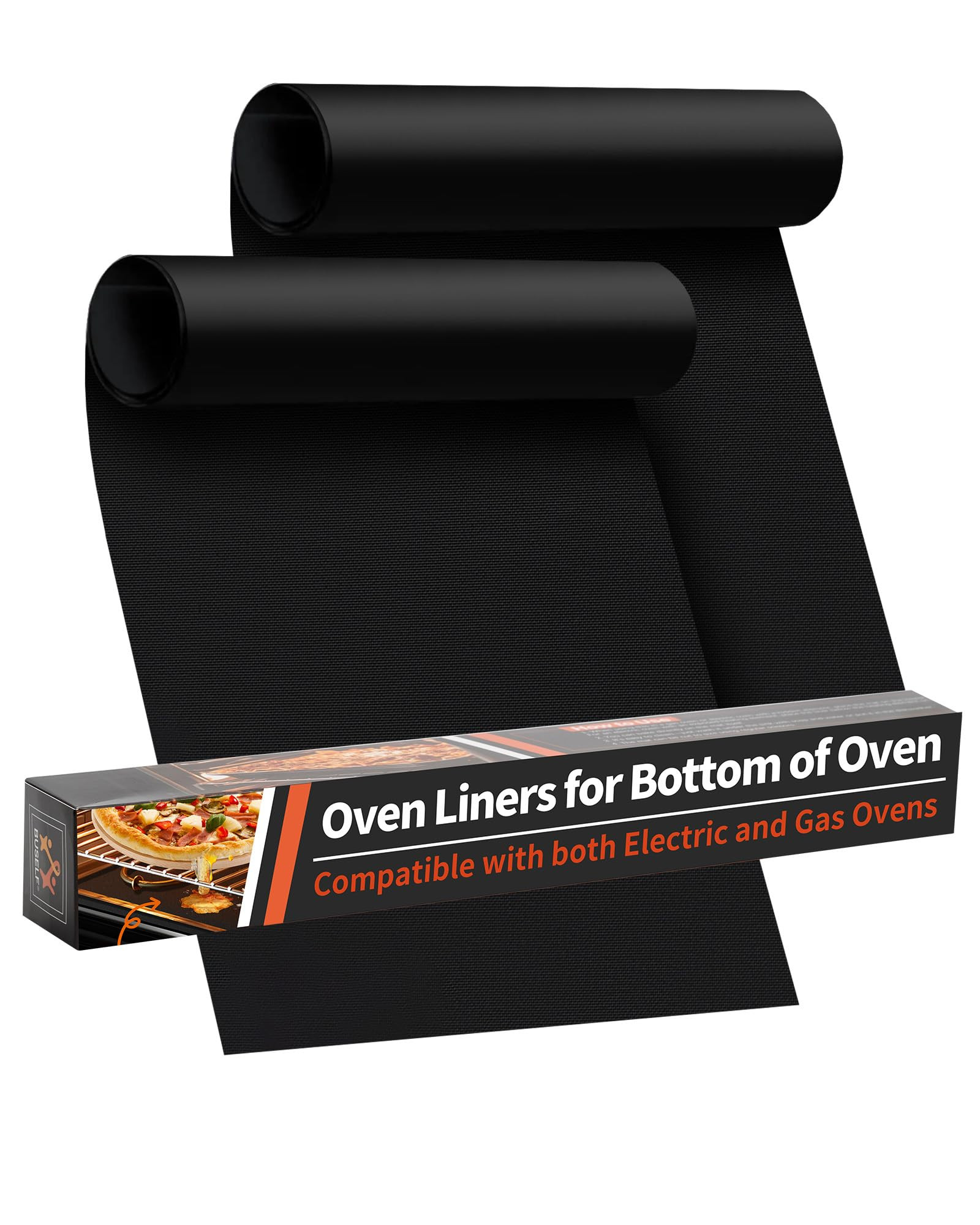 Oven Liners for Bottom of Oven - 2 Pack Large Heavy Duty Oven Mats, 17"x 25" Reusable Matt Liner ... | Amazon (US)