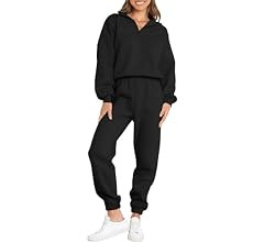 ANRABESS Women's Oversized Long Sleeve Lounge Sets Casual Top and Pants 2 Piece Outfits Sweatsuit... | Amazon (US)
