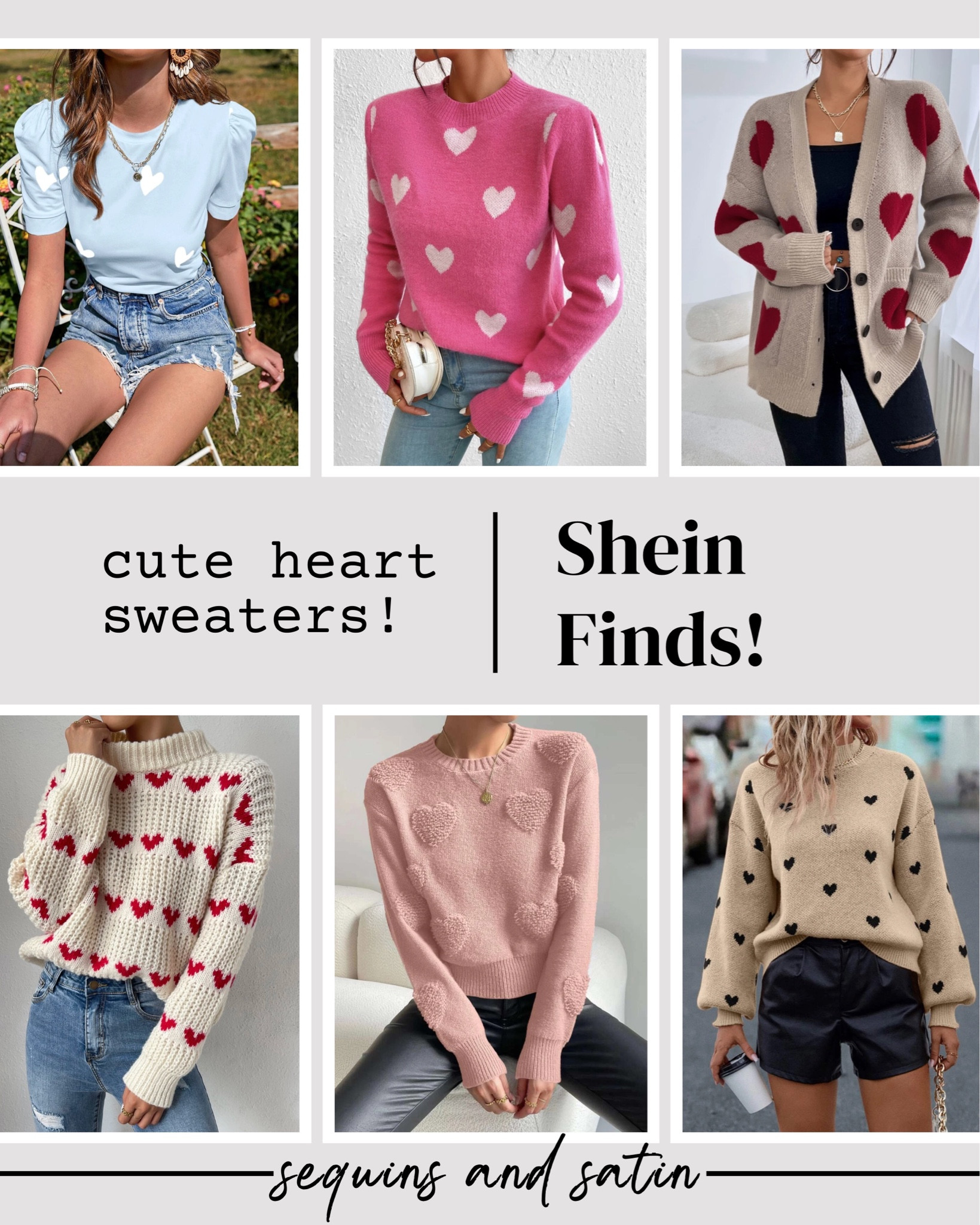 Shein Fashion, Shein Finds, Shein Haul, Shein Tops, Shein Fall, Shein Outfits, Shein, Valentines Sweater, Heart Sweater, Valentines Day Outfit, Valentines Outfit, Heart Sweatshirt