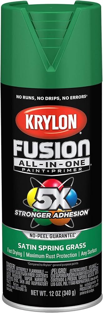 Krylon Fusion ALL-IN-ONE 2751 Satin Spring Grass 12 Ounce (Pack of 1) | Amazon (US)