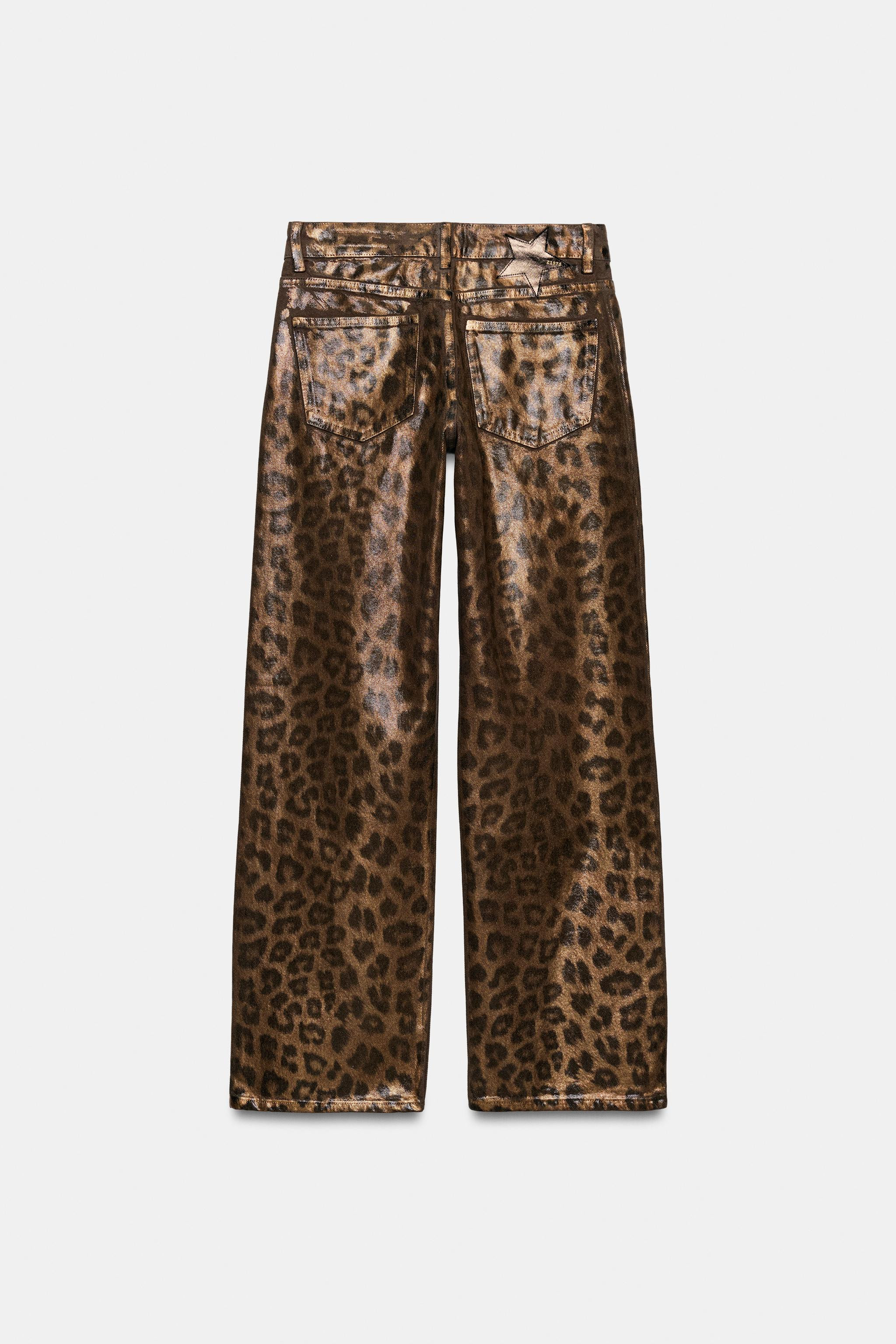 Z1975 MID-RISE STRAIGHT-LEG ANIMAL-PRINT JEANS | Zara US