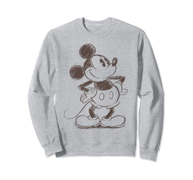 Disney Mickey And Friends Mickey Mouse Sketch Portrait Sweatshirt | Amazon (US)