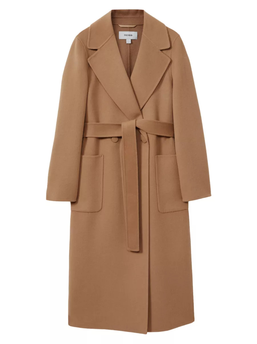 Lucia Wool-Blend Belted Coat | Saks Fifth Avenue