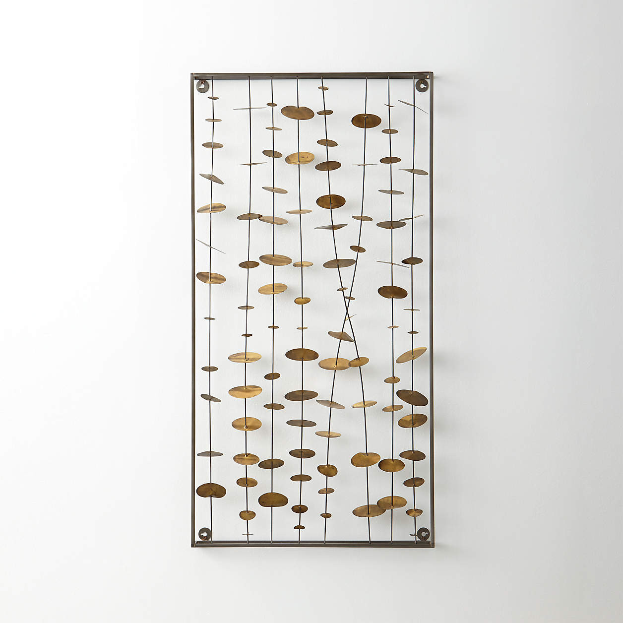 'Chimes' Metal Wall Art Sculpture 23.5"x46" + Reviews | Crate & Barrel | Crate & Barrel