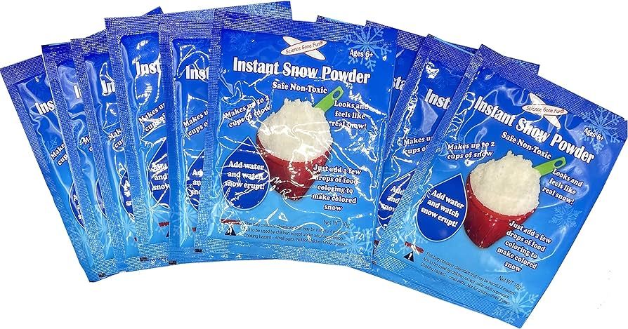 10 Pack - Instant Snow (Tm) Powder, Will Make About 40 Cups of Fluffy Instantly Snow. Model: | Amazon (US)