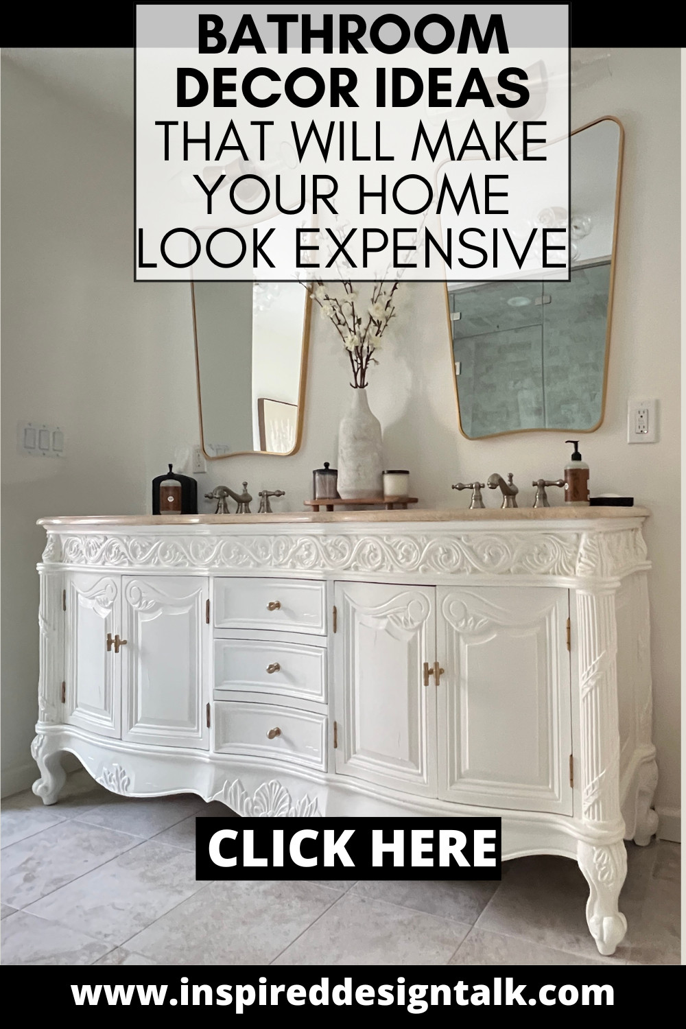 Vanity Makeover with Paint + New Hardware // Transform your bathroom vanity using cabinet paint, modern knobs, rub-and-buff hardware, and affordable decor accessories. These product ideas are perfect for bathroom remodels, primary bathroom updates, or budget-friendly master bath inspiration.
Pinterest Board Home Inspiration 12/13/25 

 

#LTKselfcare #LTKOver40 #LTKHome