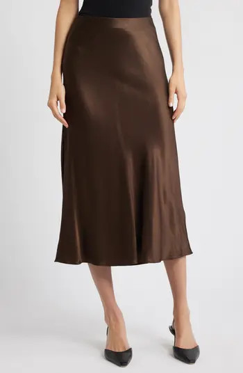Rails Anya Satin Midi Skirt | Nordstrom | Nordstrom