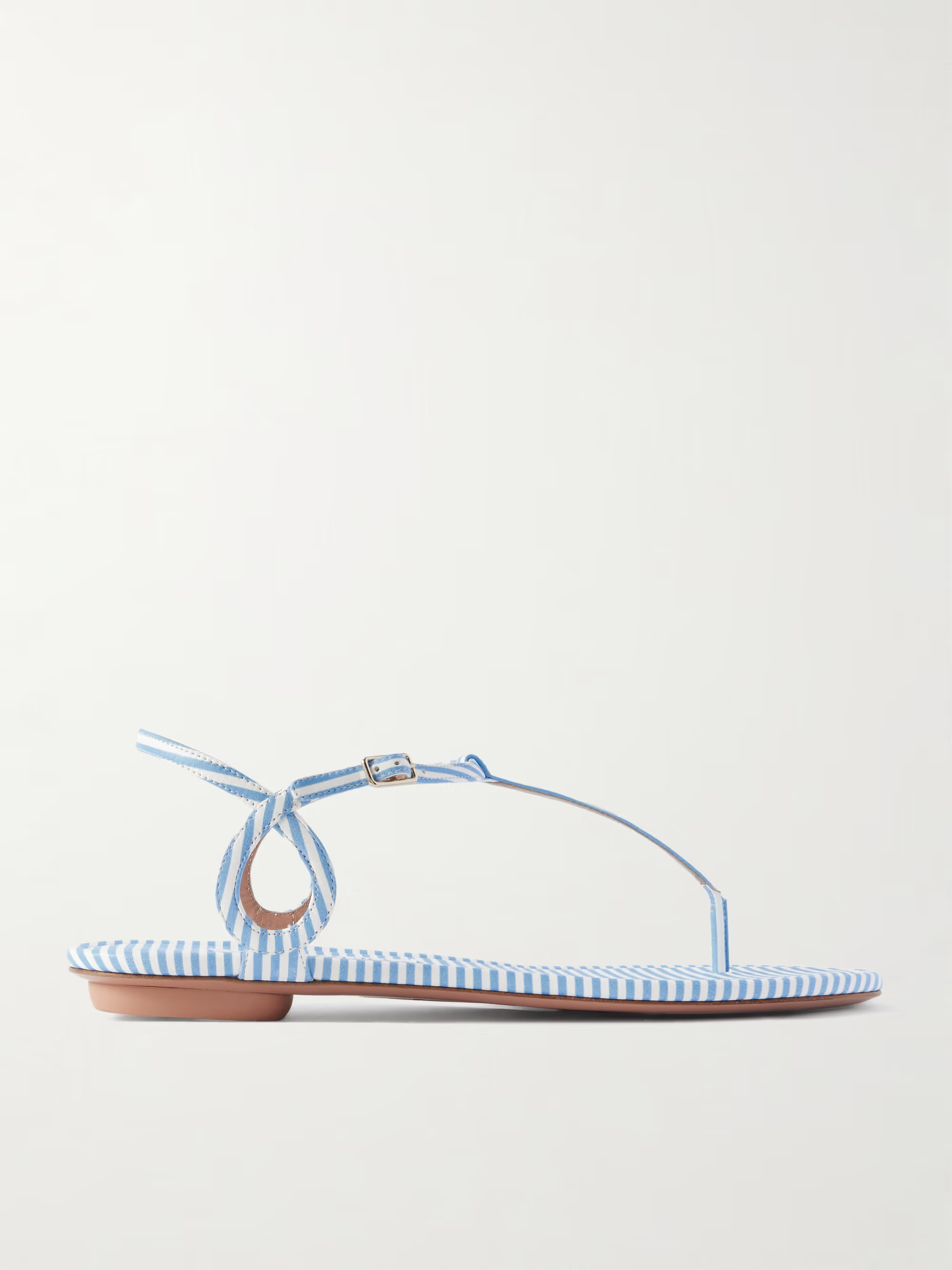Almost Bare striped leather sandals | NET-A-PORTER (US)