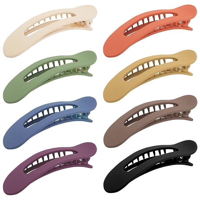 ACO-UINT 8 Pack Hair Clips, Alligator Hair Clips for Styling Sectioning Flat Claw Clips Non-slip ... | Amazon (US)