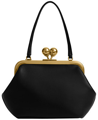 COACH Glovetanned Leather Kisslock Frame Bag - Macy's | Macy's