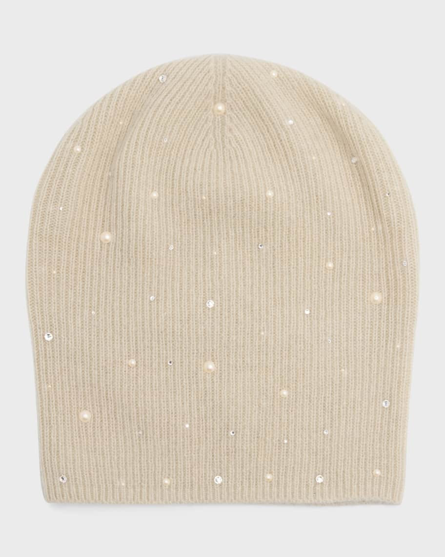 Carolyn Rowan Embellished Slouchy Cashmere Beanie | Neiman Marcus