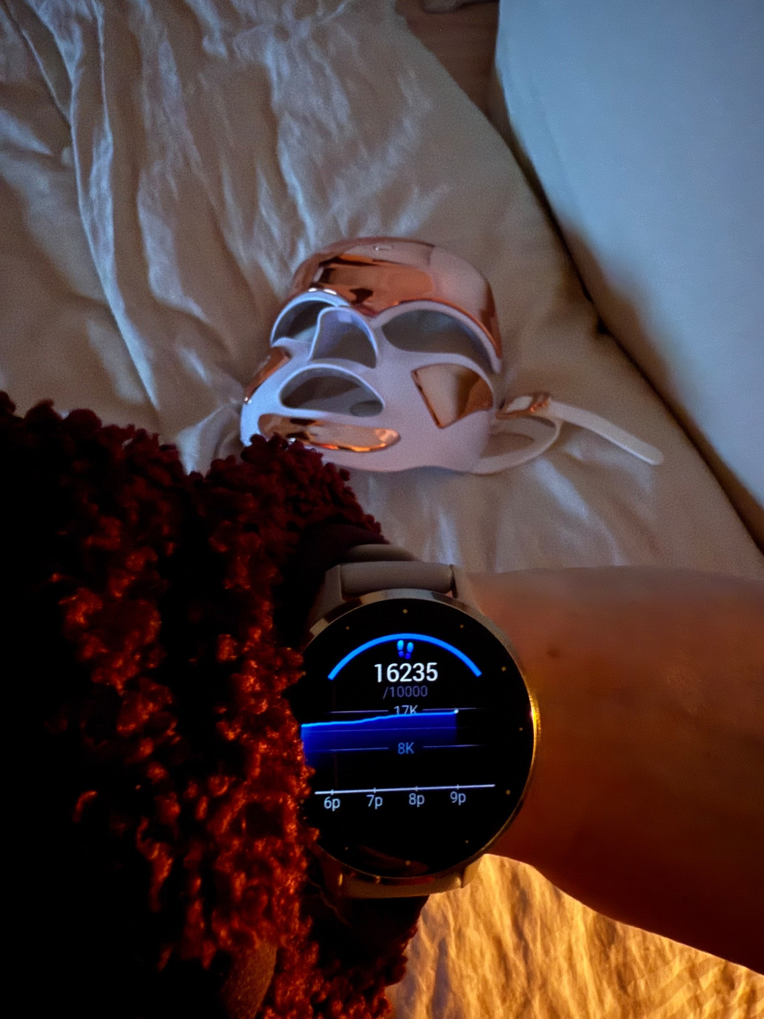 Steps done for the day ✅ now time to unwind with the best red light therapy mask 🚨

#LTKselfcare #LTKActive