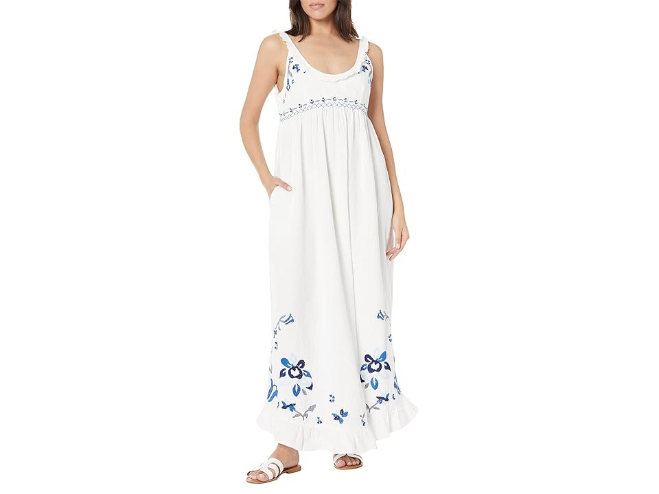 Free People Magda Dress (Ivory Indigo) Women's Clothing | Zappos