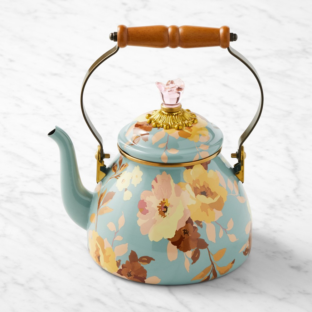 MacKenzie-Childs Wild Rose Slate Tea Kettle | Williams-Sonoma