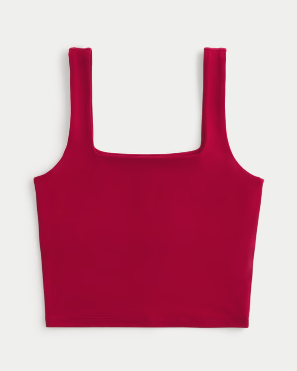 Women's Soft Stretch Seamless Fabric Square-Neck Tank | Women's Tops | HollisterCo.com | Hollister (US)