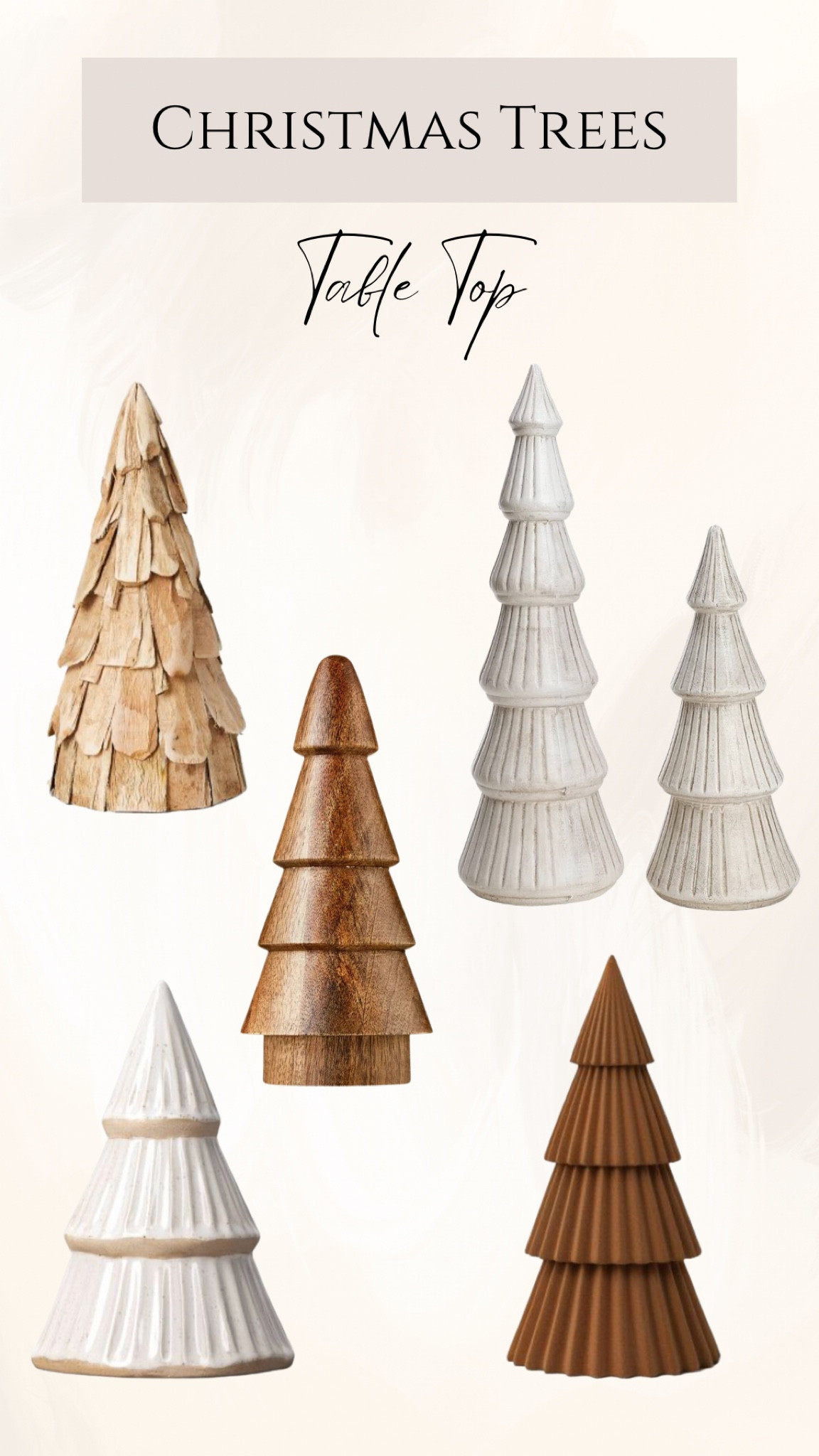 Table Top Christmas trees. Christmas home decor. Ceramic and wooden Christmas trees. 

#LTKHoliday #LTKhome #LTKSeasonal