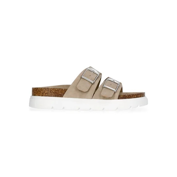 Weekend Academy Girls Double Buckle Platform Sandals | Walmart (US)