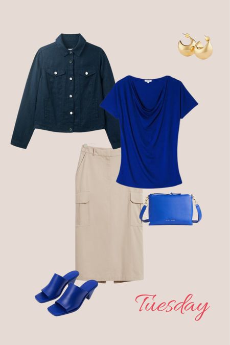 Spring outfit idea with cargo skirt and linen jacket 

#LTKeurope #LTKSeasonal #LTKstyletip