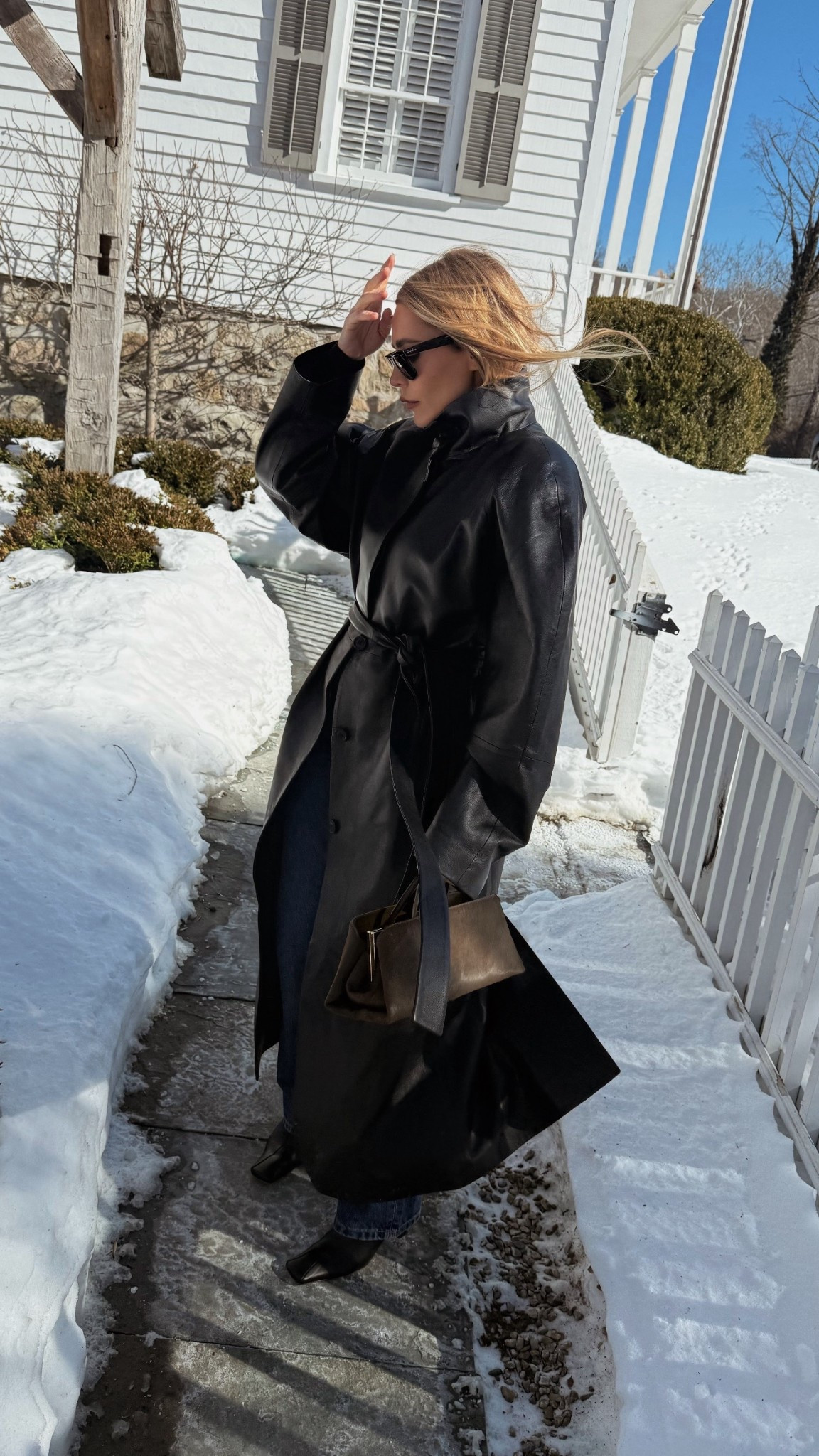 Leather trenches! 

*Wearing xsmall in mine 
Denim tts 