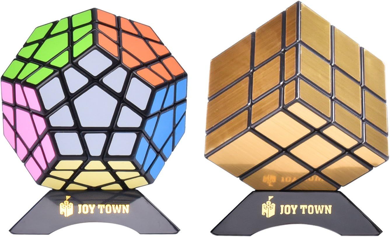 Amazon.com: JoyTown Bundle Pack Speed Cube Set of 2 Megaminx Speedcubing, Gold Mirror Cube Twisty... | Amazon (US)