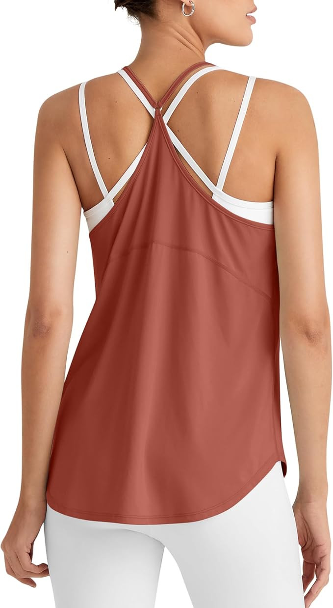 G4Free Workout Athletic Tank Tops for Women Racerback Lightweight Gym Pilates Y-Back Loose Fit Ru... | Amazon (US)
