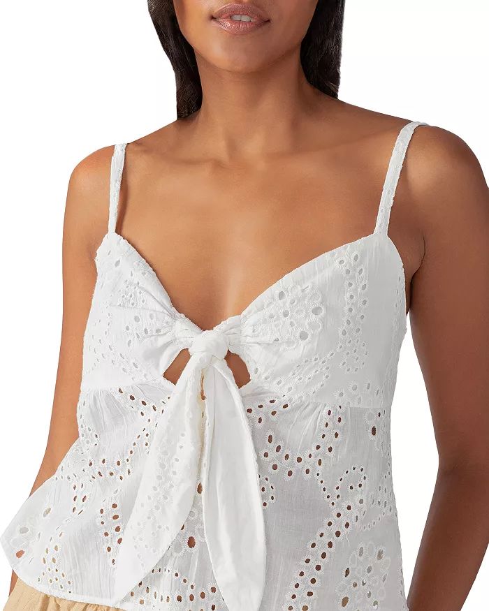 Cotton Tie Front Eyelet Camisole Top | Bloomingdale's (US)