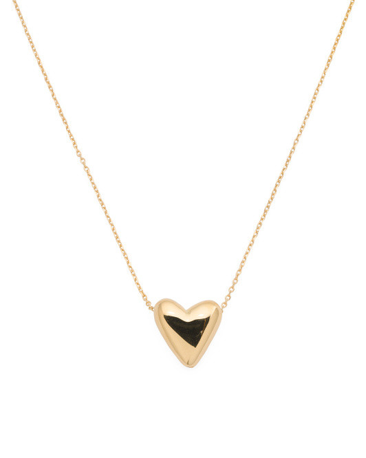 Made In Italy 18kt Gold Plated Sterling Silver Heart Necklace | TJ Maxx