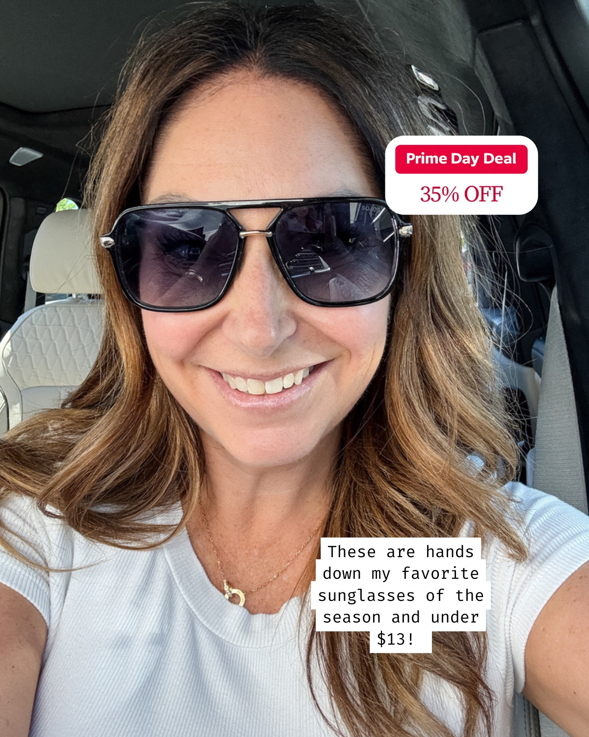 These are hands down my favorite sunglasses of the season — and they're under $13! The square aviator shape is so flattering and goes with every summer outfit. Grab them for 35% off during Prime Day. 😎 

 #PrimeDay #sunglasses #summerstyle #LTKsalealert #LTKfindsunder50 #LTKstyletip #LTKmomlife #LTKSeasonal