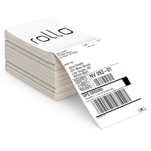 Rollo Direct Thermal Shipping Labels - Pack of 500 4x6 Thermal Labels Fanfold - Perforated and Strong Adhesive (Commercial Grade) | Amazon (US)