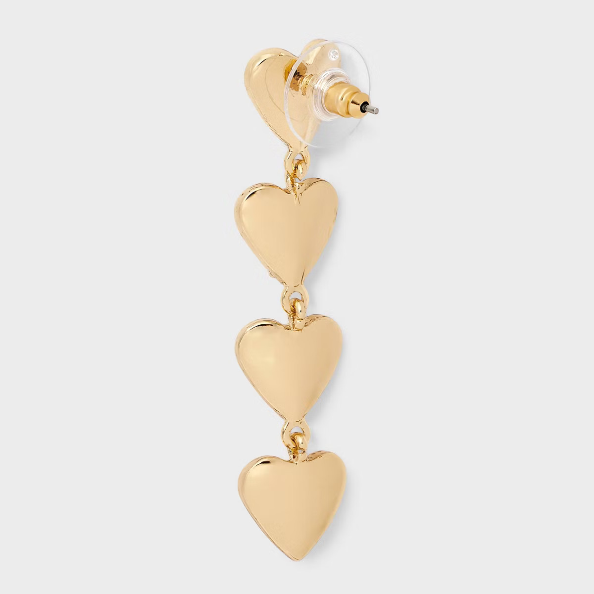 Valentines Heart Drop Earrings - Gold/Pink/Red | Target