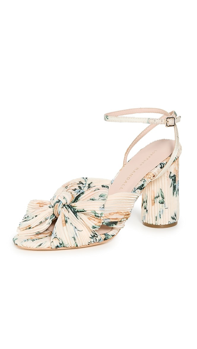 Camellia Pleated Bow Heels | Shopbop
