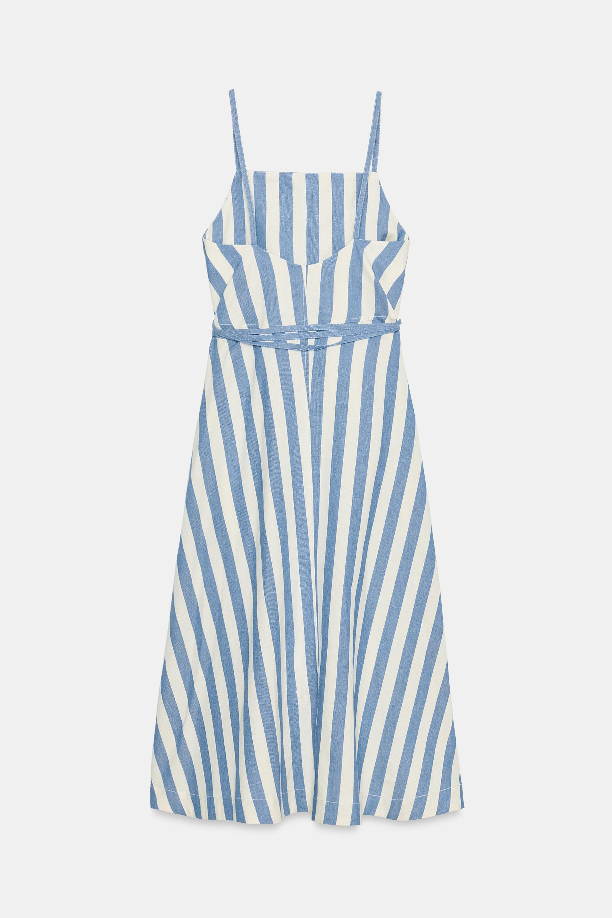 ZW COLLECTION STRIPED MIDI DRESS | Zara US