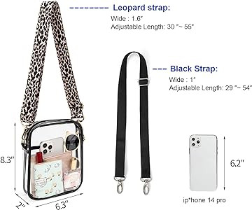 TEABAN Clear Delicate Crossbody Purse Bag, Stadium Approved Transparent Bag for Festivals, Sports... | Amazon (US)