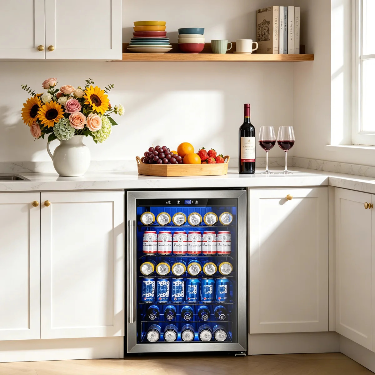 4.4 cuft 37 Bottle and 145 Can Single Zone Freestanding Wine and Beverage Refrigerator | Wayfair North America