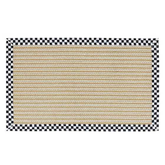 Courtly Check Sisal Wool Herringbone 3' x 5' Rug | MacKenzie-Childs