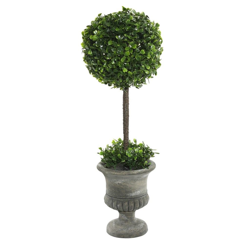 Artificial Boxwood Topiary In Container (21in) Green - Vickerman | Target