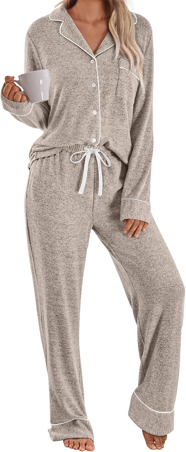 LILLUSORY Women's Long Sleeve Pajama Sets Lounge 2 pieces 2026 Fall | Amazon (US)