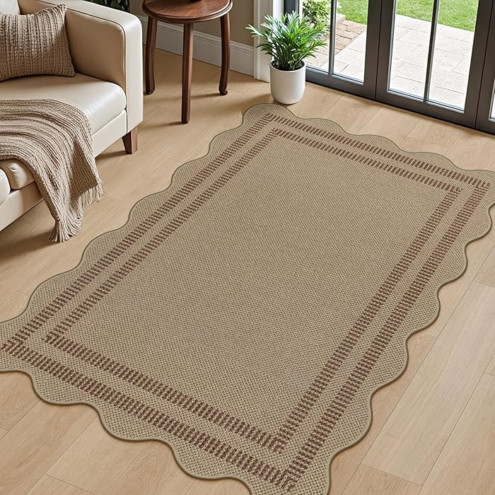 Modern Easy Jute Outdoor Patio Rug, 3x5 Washable Rugs for Entryway Office Farmhouse Classroom Car... | Amazon (US)