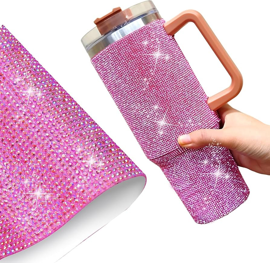 BUSOHA Bling Rhinestone Sticker Compatible with Stanley 30&40 Oz Tumbler with Handle, Self-Adhesi... | Amazon (US)