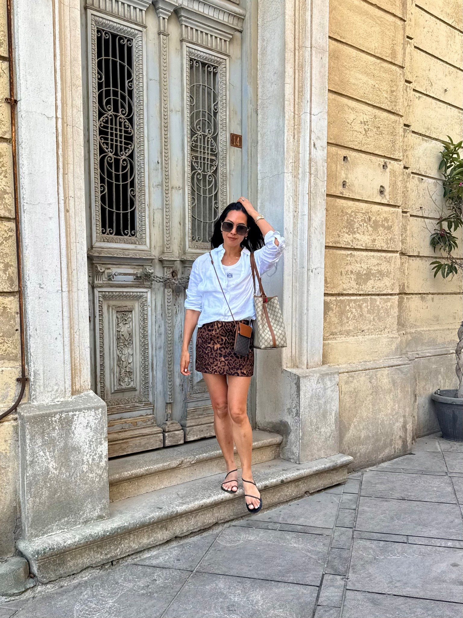 I’m wearing 
Zara linen shirt
Reformation skirt
Ancient Greek sandals 
Gucci tote 
Loewe vest
Celine phone pouch 

#LTKeurope #LTKspring #LTKuk
