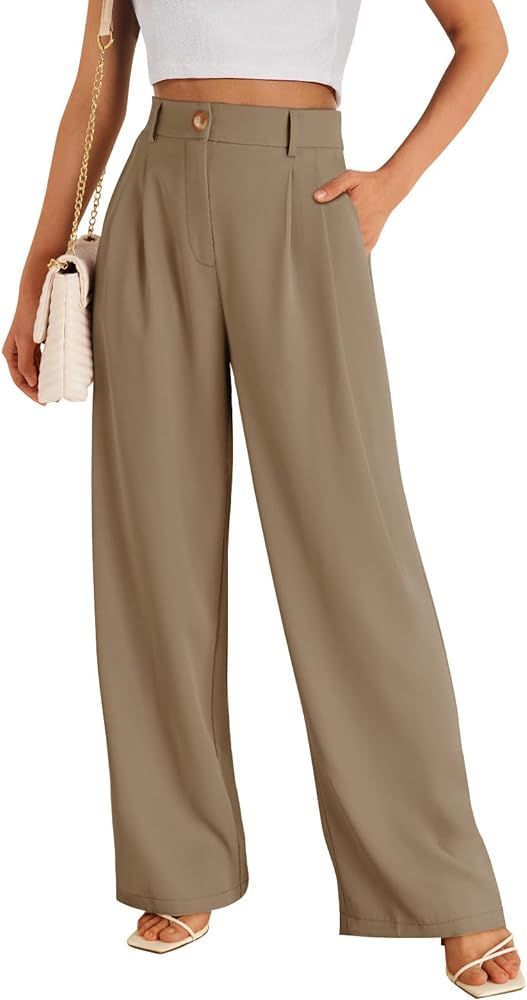 LILLUSORY Wide Leg Dress Pants Women's High Waisted Dressy Trousers | Amazon (US)