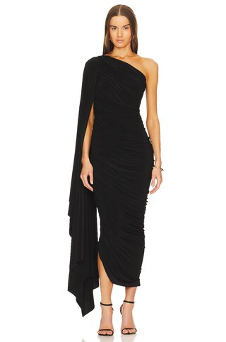 Norma Kamali Diana Gown W/ Sleeve in Black from Revolve.com | Revolve Clothing (Global)