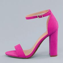 Open Toe Ankle Strap Block Heel Sandals | SHEIN