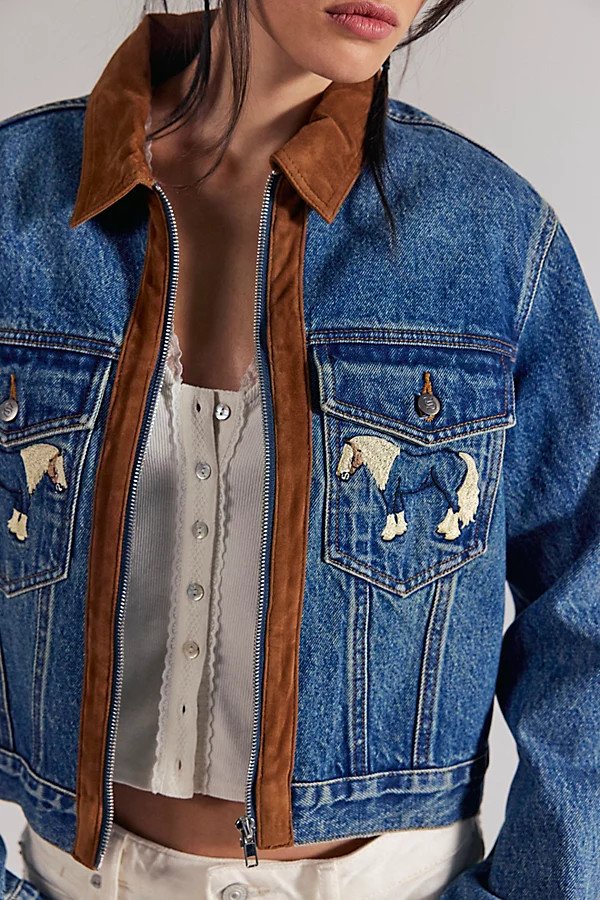 Understated Leather Horsey Denim Jacket | Free People (Global - UK&FR Excluded)