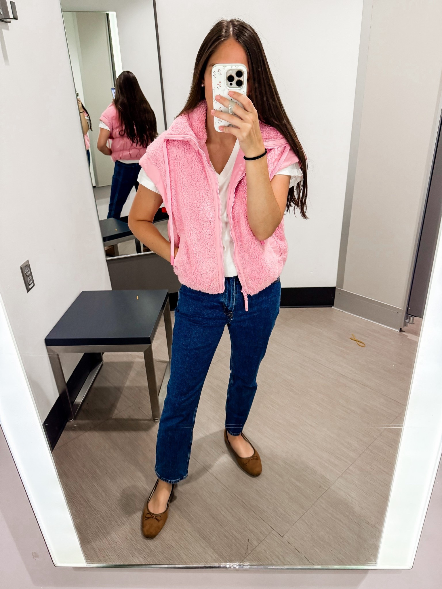 Target Sherpa vest! So soft 
Wearing XS 
Tee XS 
Denim tts short 
Shoes tts 

#LTKSaleAlert #LTKFindsUnder50 #LTKFindsUnder100