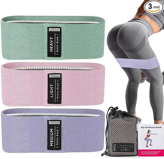 3 Levels Booty Bands Set, Resistance Bands for Working Out, Exercise Bands for Women Legs and But... | Amazon (US)